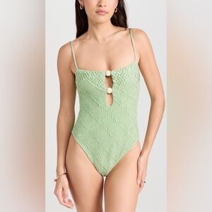 Devon Windsor Bettina Seafoam One-Piece - NWT, Size S, Seafoam